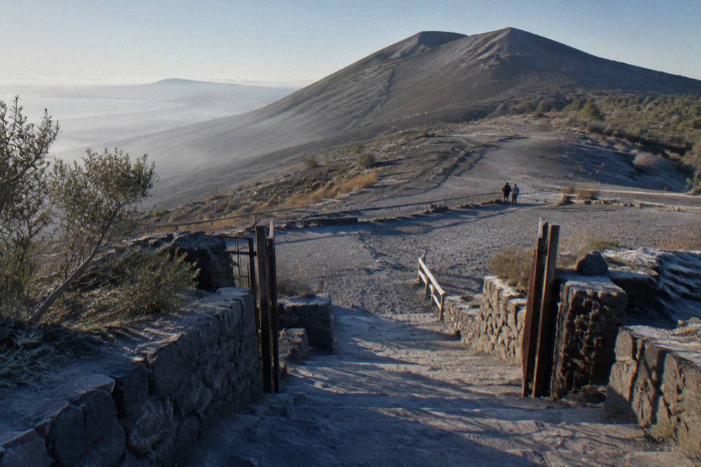 The Gran Cono crater trail winding up volcanic ash toward the rim of Vesuvius
