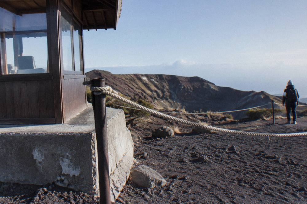 Ticket checkpoint hut on the crater trail at Mount Vesuvius